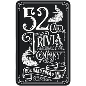 Hard Rock & Hair Band Trivia, Trivia Games for Adults, 80’s Rock Music Trivia, Monsters of Rock Trivia, Travel Trivia Card Game, Music Trivia Card Game, Trivia Game Ages 15 and up