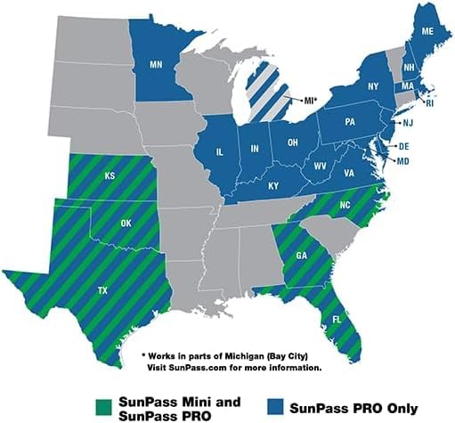 Image of Sun Pass Pro Universal Toll Transponder - Prepaid Electronic Pass for Florida & 21 Additional States (PRO)
