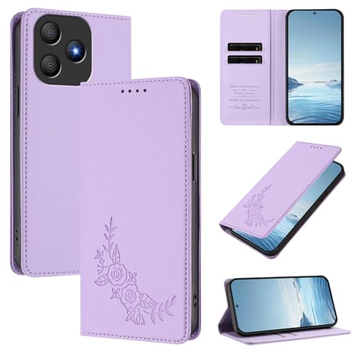 �X�}�z�P�[�X �Ή��@�� for Blackview Wave 9C �yRFID�u���b�N�z�y�J�[�h�z���_�[�t�����z �}�O�l�b�g�J�� �X�^���h�@�\�t���z�X�}�z�P�[�X Purple
