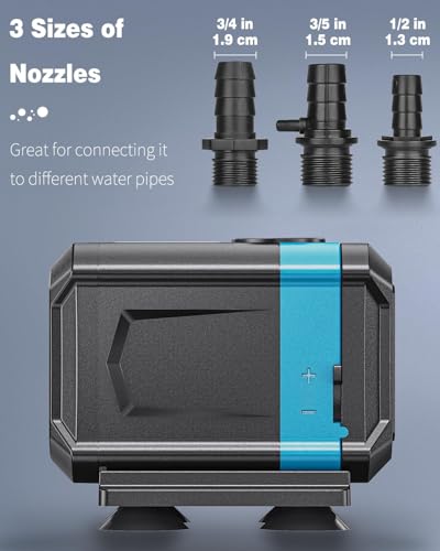 Pawfly Aquarium Submersible Water Pump 2100L/H Ultra Quiet Water Fountain Pump with 2 m Lift Height Adjustable Water Pump for Fish Tanks Ponds Gardens Waterfalls Statuary and Sumps - Image 4
