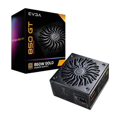 EVGA Supernova 850 GT, 80 Plus Gold 850W, totalmente modular, modo Eco automático con ventilador...