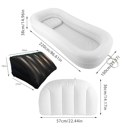 Bañera inflable con bomba de aire portátil para lavado corporal completo postoperatorio 7