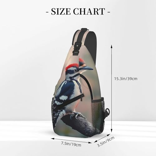 Woodpecker Multi Functional Adjustable Single Shoulder Crossbody Bag,Casual Chest Bag, Suitable For Daily Travel,Unisex3