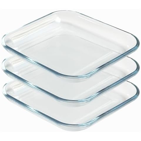 VIPHIEC 7 Inch Tempered Glass Dessert Plates Cover