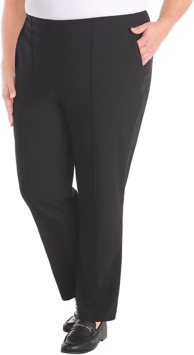 Hilary Radley Women's Ponte Pull-On Mid Rise Slim Leg Pants - Image 4