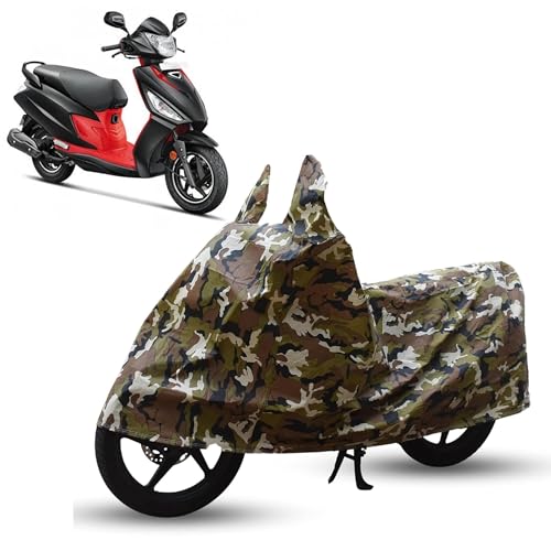 Image of Sulfar Bike Cover for Hero MotoCorp Maestro Edge 125 (Connected) | Waterproof, Dustproof & UV Protected | All Weather Two Wheeler Cover (Army Green) New 2026 Variants