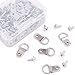 Rustark 110Pcs Silver Metal D Ring Picture Hangers Frame Hanging Hangers Single Hole with Screws for Picture Painting Frame Cross-stitch