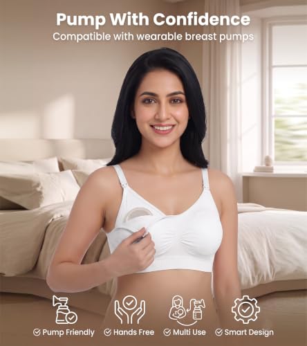 Image of DClub Comfort Revolution Seamless Bra -Easy lite Full-Coverage Wireless Everyday Bra with Soft Comfort with Removable Pad.