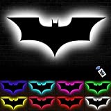 Bat Neon Sign Bat Wall Lights Bats Bedroom Decor Led Lamp Superhero Christmas Gifts for Kids Men 15.75 Inch Classic Comics Remote 16 Colors Changing Dimmable Night Lights