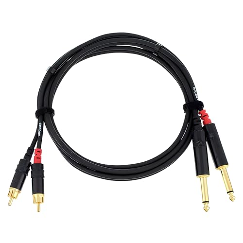 CORDIAL Cable audio doble jack mono/Rca 1,5 m Cable AUDIO Essentials Jack
