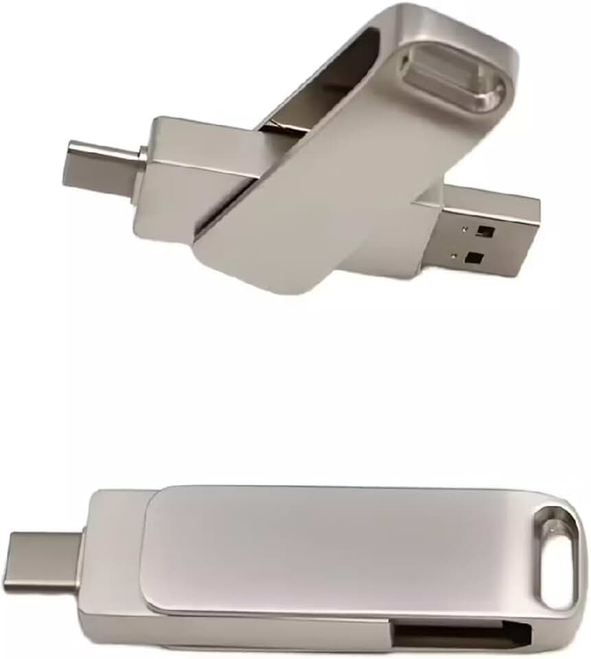 Pen Drive Dual Drive USB 3.0 Tipo C, 32 GB, Metal, Prata, Compacto