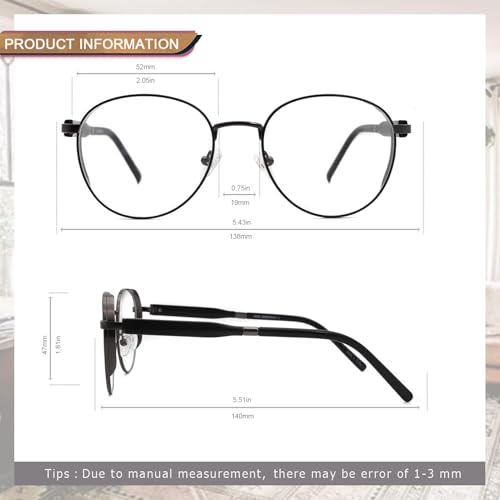 Proteger los ojos con estilo usando las gafas vintage redondas de metal MOSTAR 4