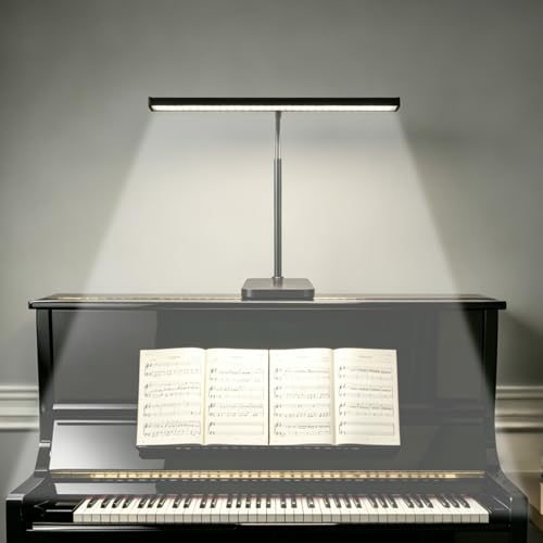 BrightWish Lampe LED pour Piano, 3 modes de couleur, 10 niveaux de luminosité réglables,...