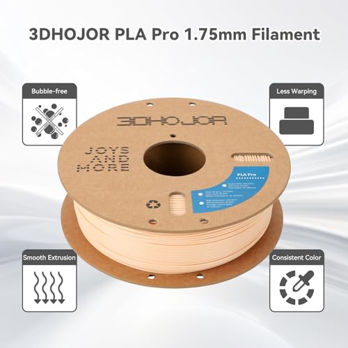 Image of 3DHoJor PLA Pro (PLA+) Filament 1.75mm, 3D Printer Filament, Cardboard Spool, + /- 0.03mm Accuracy, Beige, 1kg