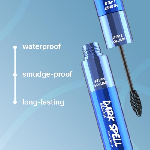 Image of Sotrue Dark Spell 2-in-1 Prolong & Volumizing Mascara | Waterproof, Smudge-Proof & Long-Lasting | Intense Black Pigment with Panthenol & Biotin | 15ml