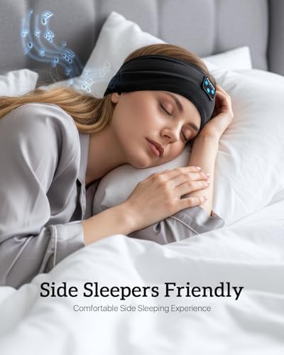 Image of Perytong Sleep Headphones Bluetooth 5.4 Headband, Wireless Sleep Headphones with Ultra-Thin HD Stereo Speakers for Side Sleepers, Soft & Sweat Resistant Sport Headband for Yoga Travel Workout