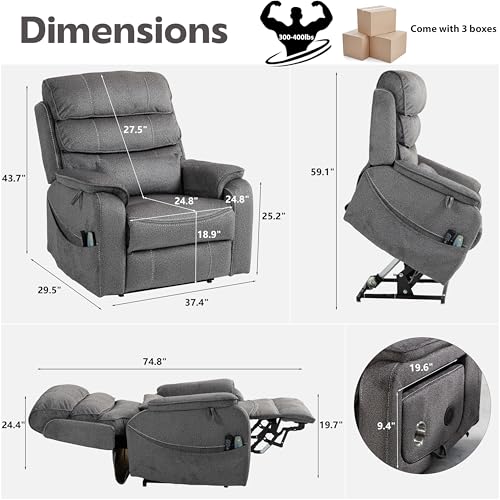 Sillón Plegable Velvet Gris miniatura 2
