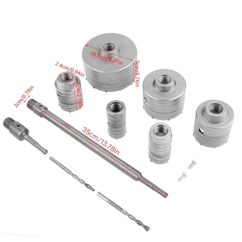 Fafeicy Kit de Brocas Diamantadas para Concreto 35-110mm miniatura 2