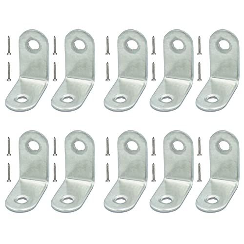 Lot de 10 équerres d'angle en acier inoxydable avec 40 vis (30 x 30 mm) Cover