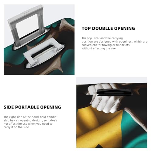 Travel Luggage Cover Vintage Torn Broken Bahamas Bahamian Flag Fashion Washable Baggage Suitcase Protector Fit For Luggage Small4