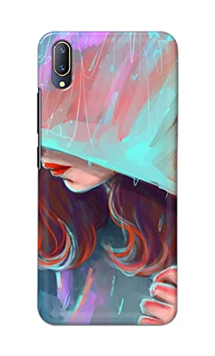 Image of PRINTFIDAA Pretty Woman Under The Umbrella Painting Printed Designer Hard Case for Vivo V11 Pro / X21s Back Cover -(e) RPM1007
