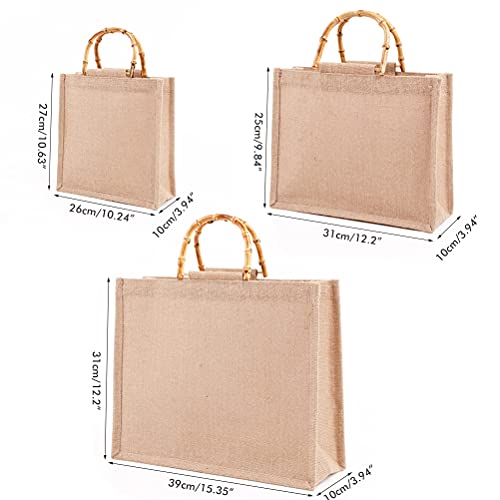 Yeeyf Jute boodschappentassen, kruidenierswinkel boodschappentas grote, boodschappentassen herbruikbare… - Afbeelding 8