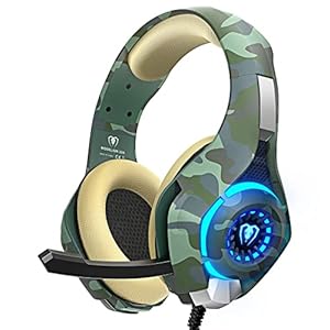 Gaming headset voor PS4 PS5 PC Xbox One, PS4 headset met microfoon stereo surround sound hoofdtelefoon noise cancelling led-verlichting