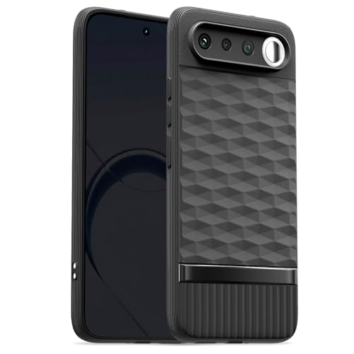 Image of Pikkme Back Cover for Realme 16 5G Camera Protection 3D Hexa Cube Design Silicone Protective Bumper Case (Black)