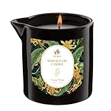 MELONY Massage Oil Candles, Essential Oil+Soy Based, 8.1OZ/230g, Home Spa with Luxurious Body Oil & Lotion Candle, Intensive Skin Treatment Candle, Low Temp Body Safe Wax (Ylang - Ylang)