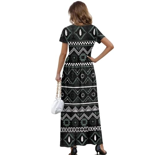 Aztec Dresses,Native American Clothing,Tribal Print Dress,Short Sleeve,s-4xl4