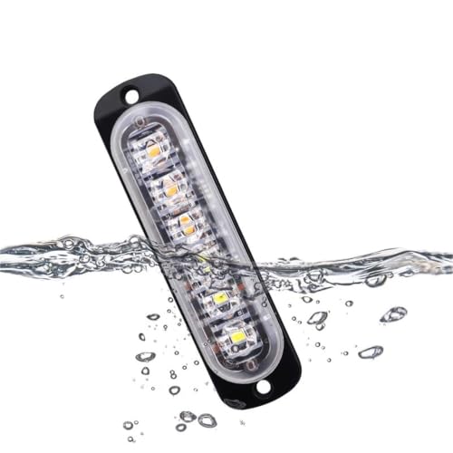Luces intermitentes 6 LED con múltiples modos de flash y luz constante 6