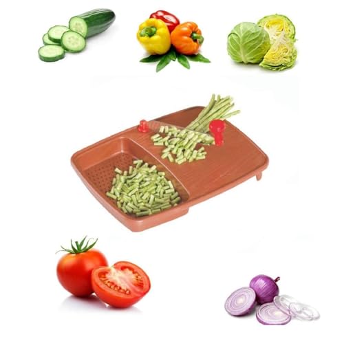 Image of Plastic and Metal Cut N Wash Chopping Board with Knife Cut-N-Wash