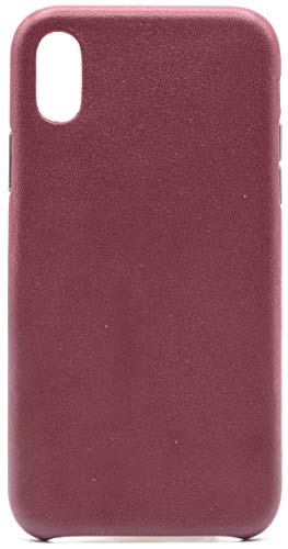 Genuine Cowhide Burgundy Leather Cell Phone Case For Iphone X & Xs #TOP2