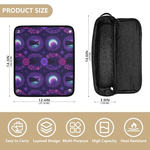 Bolsa de viaje para herramientas de cabello con tapete resistente al calor desmontable impermeable portátil para planchas, rizadores y estilizadores miniatura 4