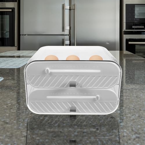 Contenedor para huevos de 2 capas ideal para desayunos ordenados en la encimera 4