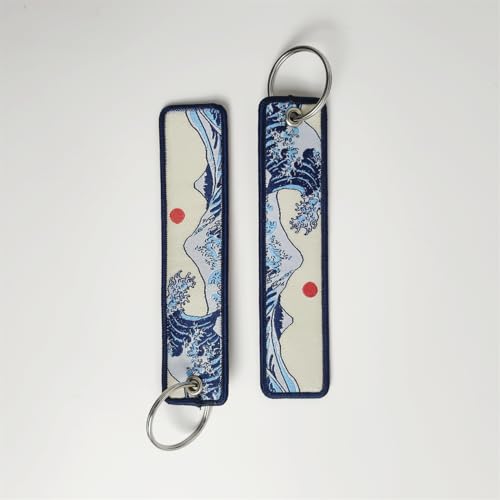 Image of 2 Pcs JDM Motorcycle Keychains Jet Tag Keychain Double Sided Motorcycles Key Tags for Motorcycles Scooters Car Key Chains