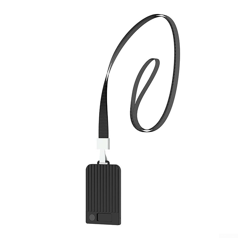 Kratzfeste PC-Hülle mit magnetischer Halterung und Trageband für Plaud Note und Note Pro AI-Diktiergerät (schwarz)
