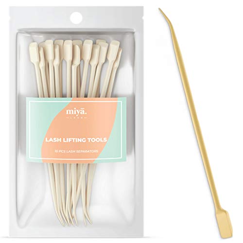 Miya Lash Lash & Brow Lift Tools - 15PC Cream Lash Lifting Picks, Brow Lamination Tools, Lash Separators