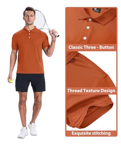 ZITY Polo Shirts for Men Short Sleeve Summer Moisture Wicking Causal Collared Golf Tennis T-Shirt4