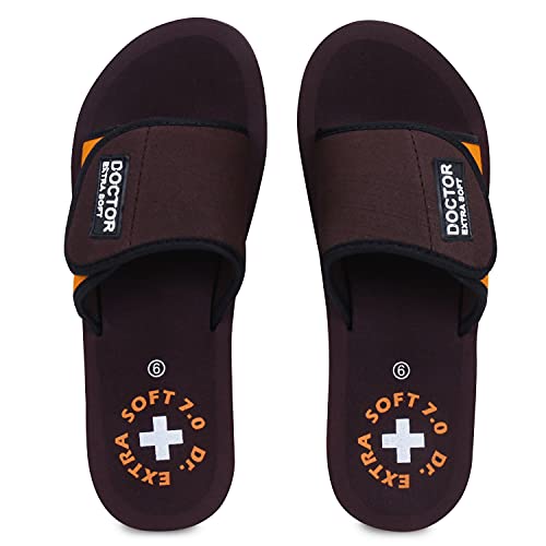 Image of DOCTOR EXTRA SOFT Women's Care Orthopaedic and Diabetic Adjustable Strape Super Comfort Dr Sliders Flipflops and House Slippers for Women's & Girl's Slides D-52