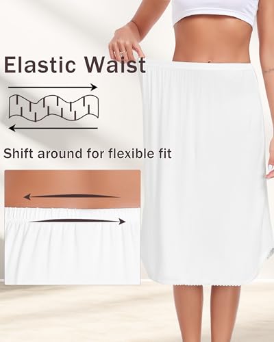 Women's Half Slips Long Underskirts Soft Waist Half Slip for Under Dress Nightdress S-3XL2