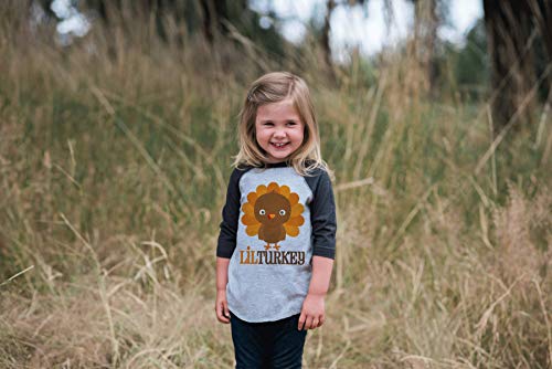 7 Ate 9 Apparel Baby Boy's Little Turkey Thanksgiving 3T Grey Raglan #TOP5