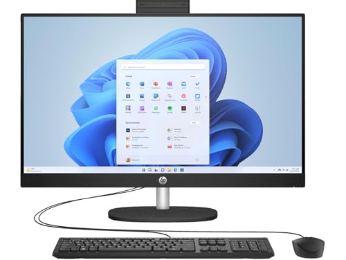 Image of HP 27 inch AIO Desktop 27-inch FHD(1920x1080) IPS Display Intel 12-Core Ultra 7 155U Intel Iris Xe Graphics16GB DDR5 1TB SSD Wi-Fi 6 RJ-45 HDMI 720p HD Camera Wired Keyboard and Mouse Win11 Home