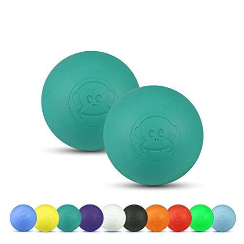 Captain LAX Massageball Original - Lacrosseball 2er Set aus Hartgummi mit den Maßen 6 x 6 cm geeignet für Triggerpunkt- & Faszienmassage/Crossfit