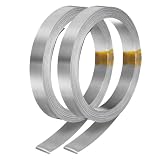 QUARKZMAN 2 Rollen Reines Nickelband 10m/Rolle 0,3x15mm Silber