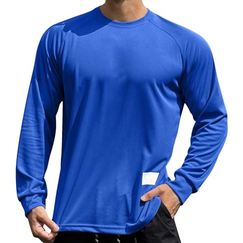 Camisetas deportivas para hombre: camiseta de manga larga con cuello redondo, camiseta de entrenamiento atlético, camiseta de entrenamiento de baloncesto, camiseta de malla transpirable, color liso,