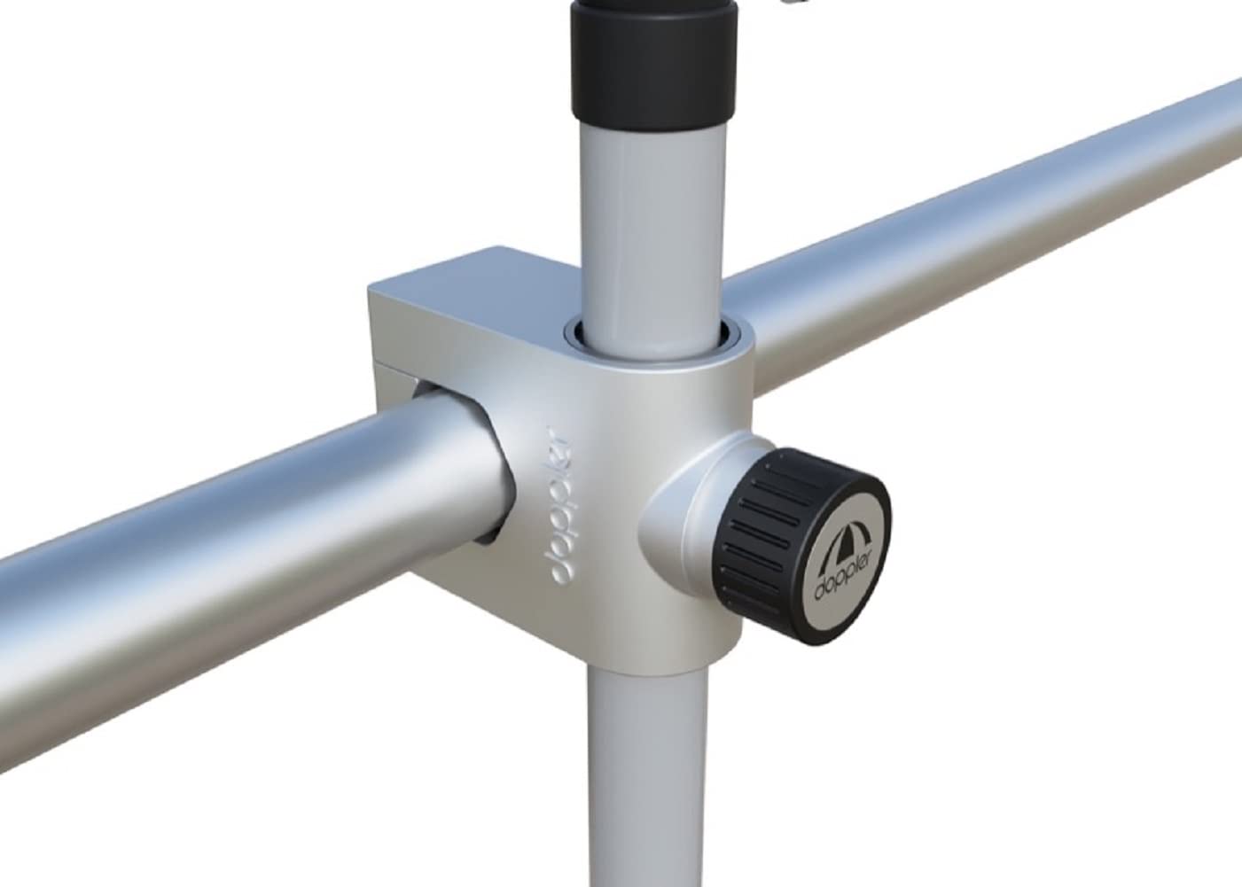 Doppler Fijación Fix Vario Maxi – práctico soporte para balcón para montar una sombrilla en barandillas redondas – ahorra espacio