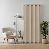 tinycurtains Türvorhang beige 195 x 150 cm, fransig