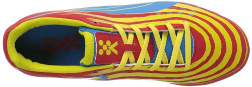 PUMA PUMA Men's Trovan Lite Soccer Shoe,High Risk Red/Blue Aster/Vibrant Yellow/White,4 M US
