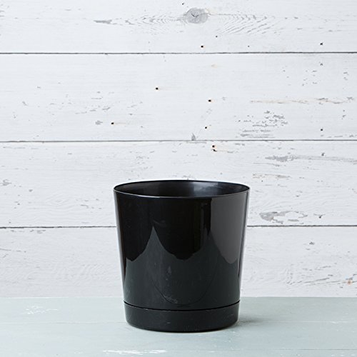 Novelty Majestic Full Depth Round Cylinder Pot, Glossy Black, 12-Inch (10128) #TOP2